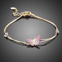 gouden-armband-vlinder-met-bloemen-gold-plated