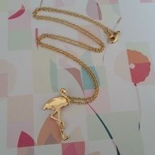 ketting-gold-plated-flamingo